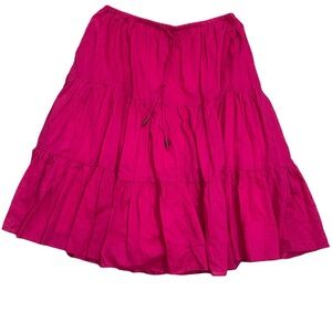 Pink cotton broom skirt